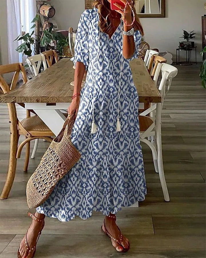 Luna | Robe midi bohème décontractée