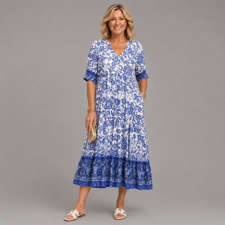 Keisha | Robe Florale Col V Gracieuse
