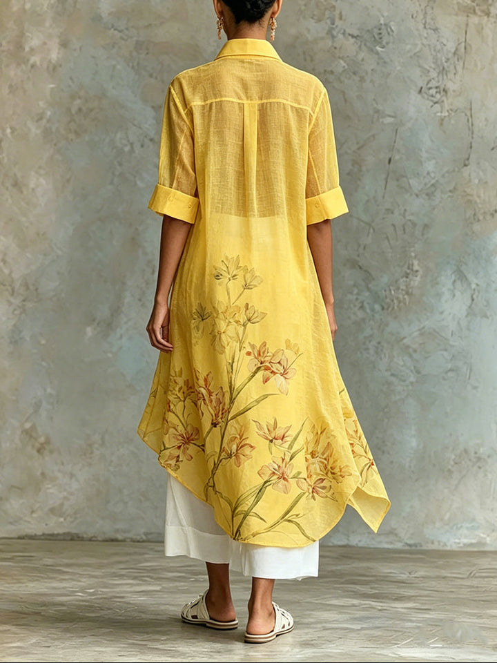 Marisol | Ensemble Deux Pièces Robe Midi Fleurie, Mélange Polyester