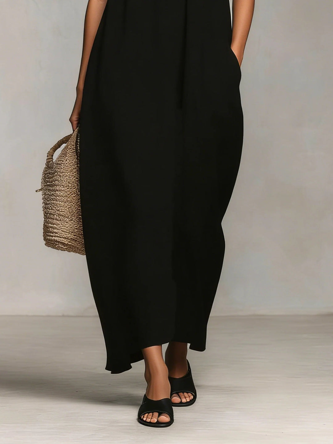 Mirelle™ | Maxi Robe Colorblock à Fines Bretelles