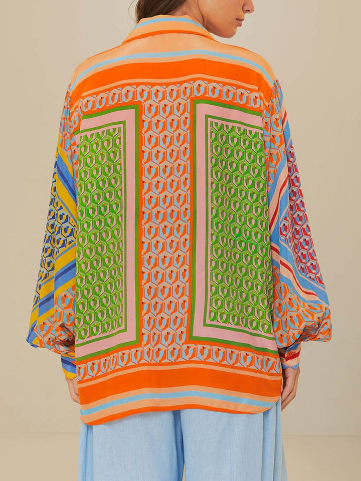 Josephine | Chemise Unique Colorée au Look Tropical