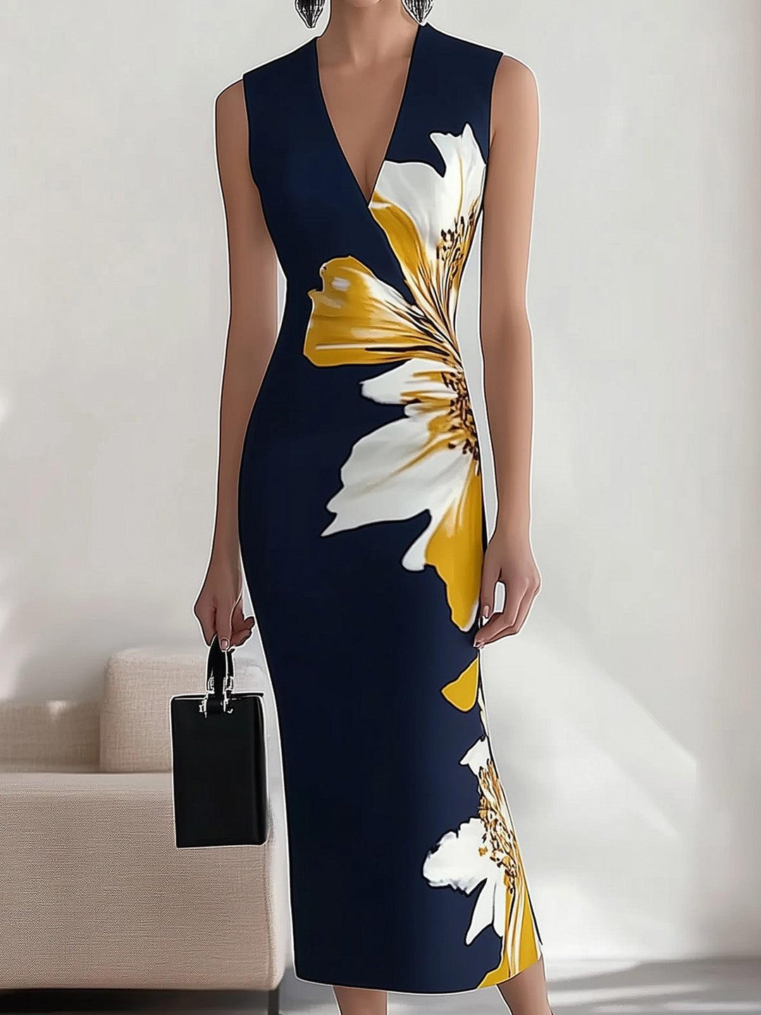 Lily | Robe Midi Élégante pour Festival Glamour de Plage