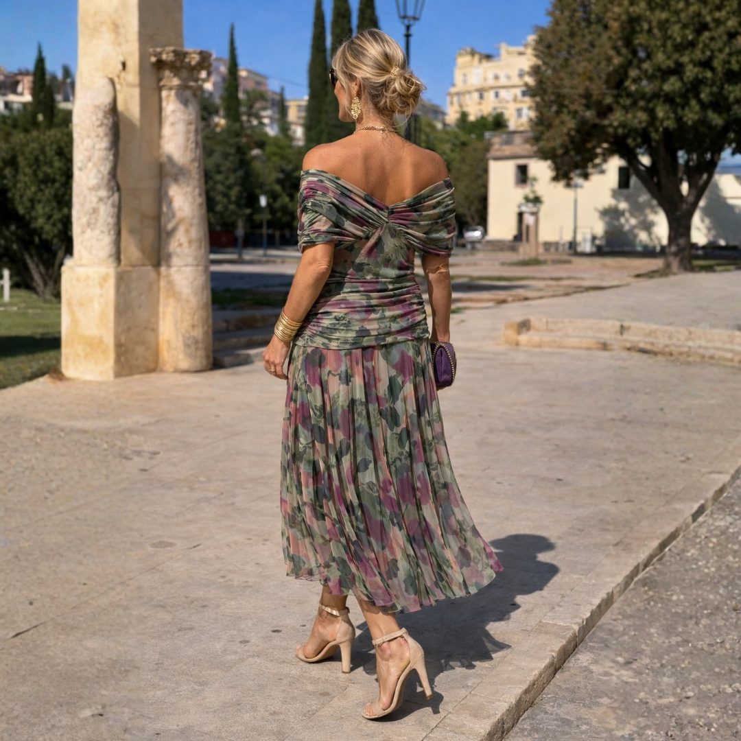 Mikaela | Robe Longue Épaules Dénudées