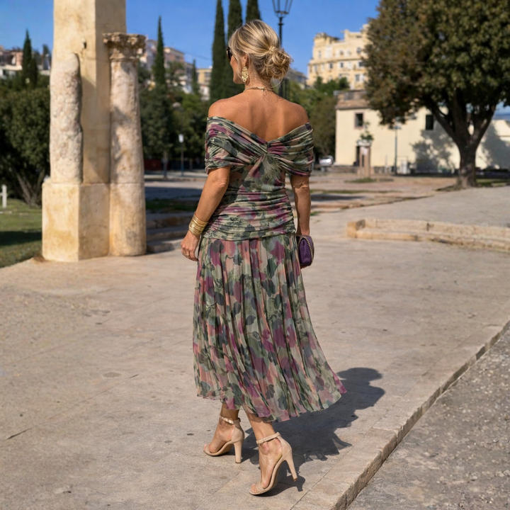 Mikaela | Robe Longue Épaules Dénudées