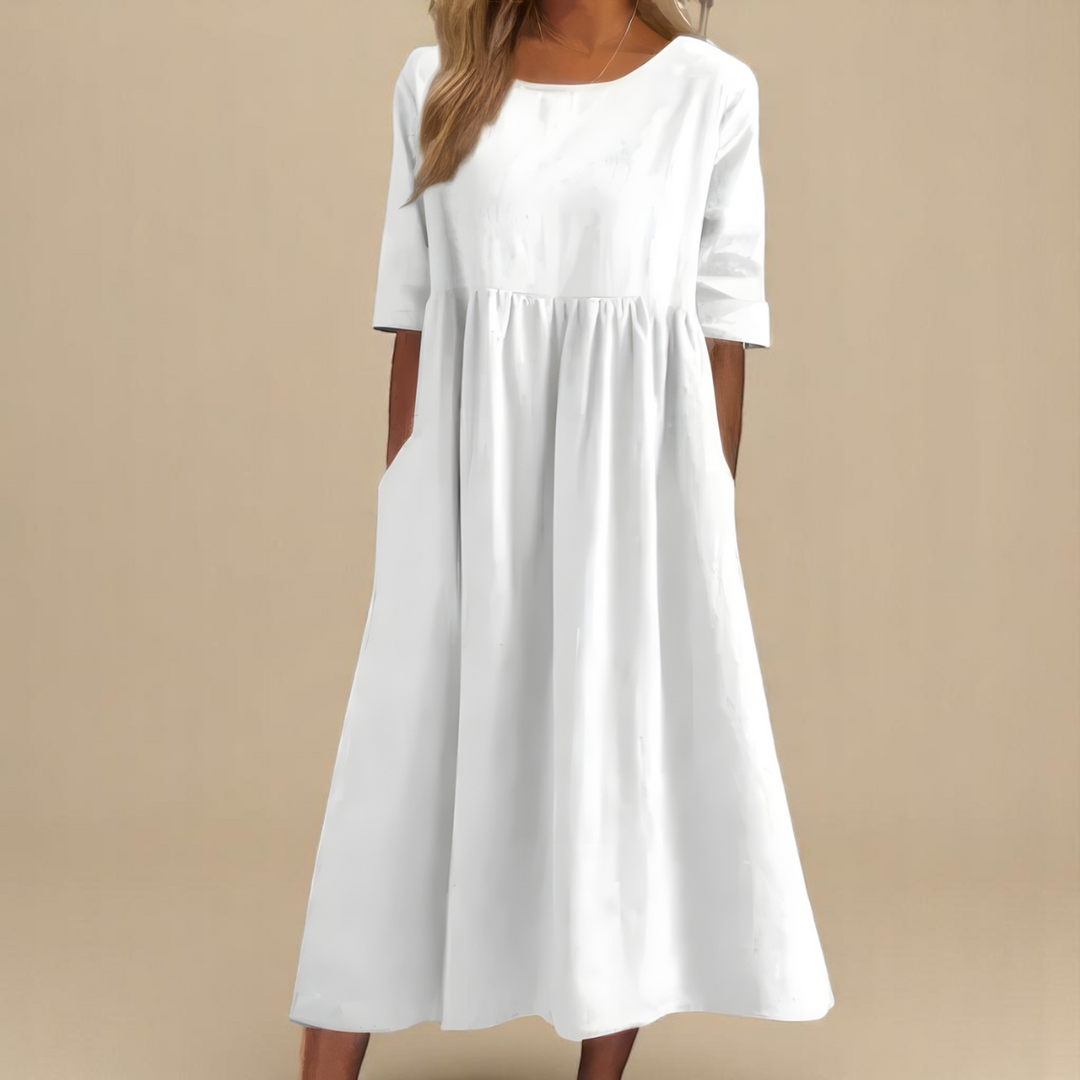 Emily | Robe Classique Manches Mi-Longues