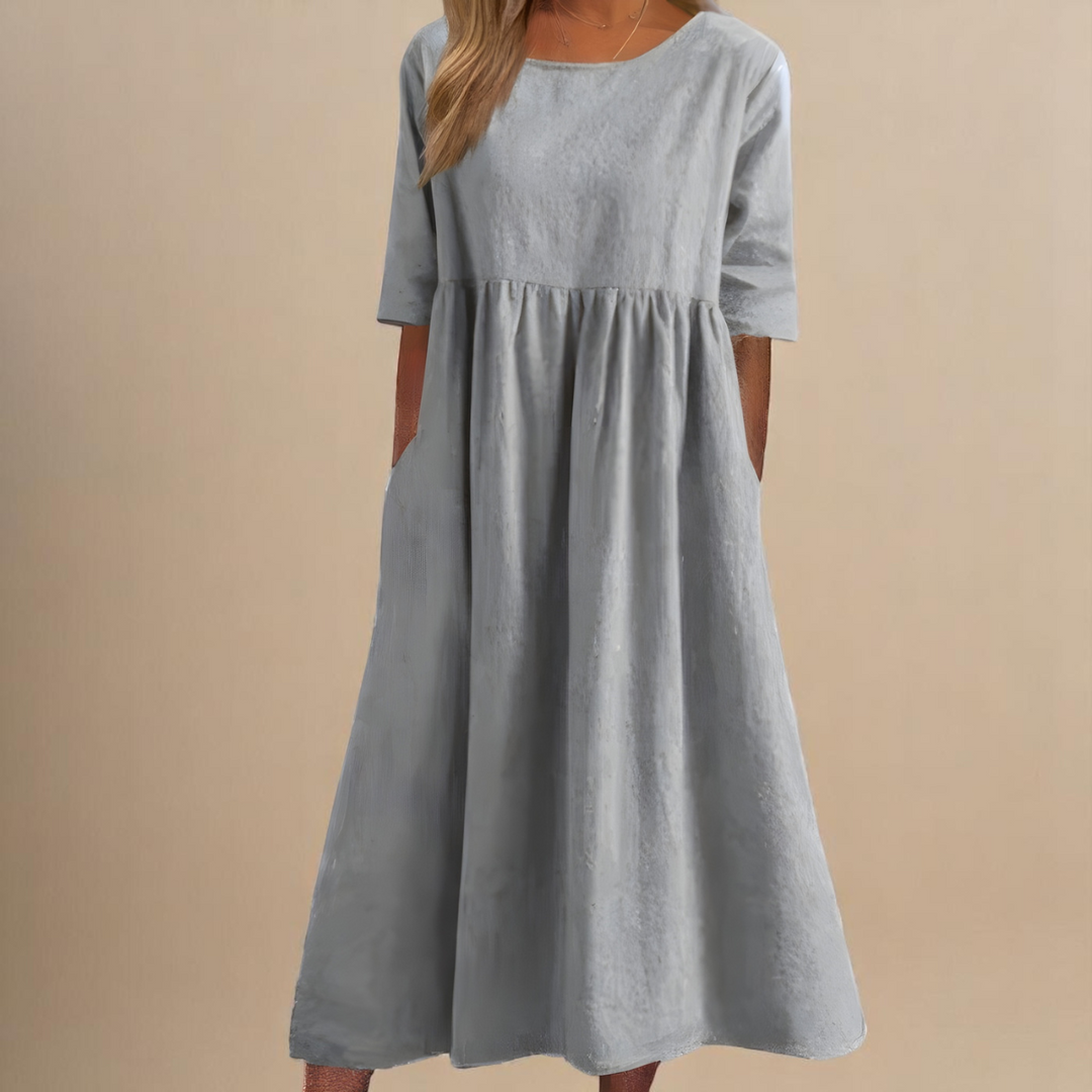 Emily | Robe Classique Manches Mi-Longues