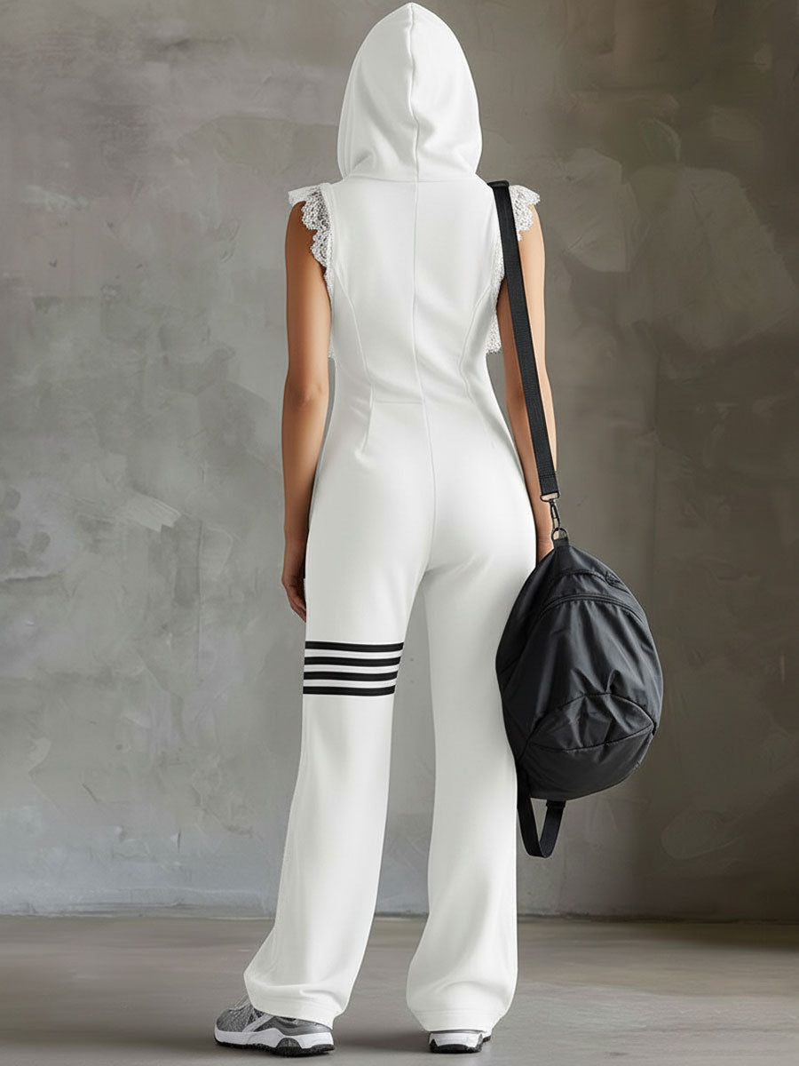 Giada · Combinaison Sport Rétro à Capuche et Bandes