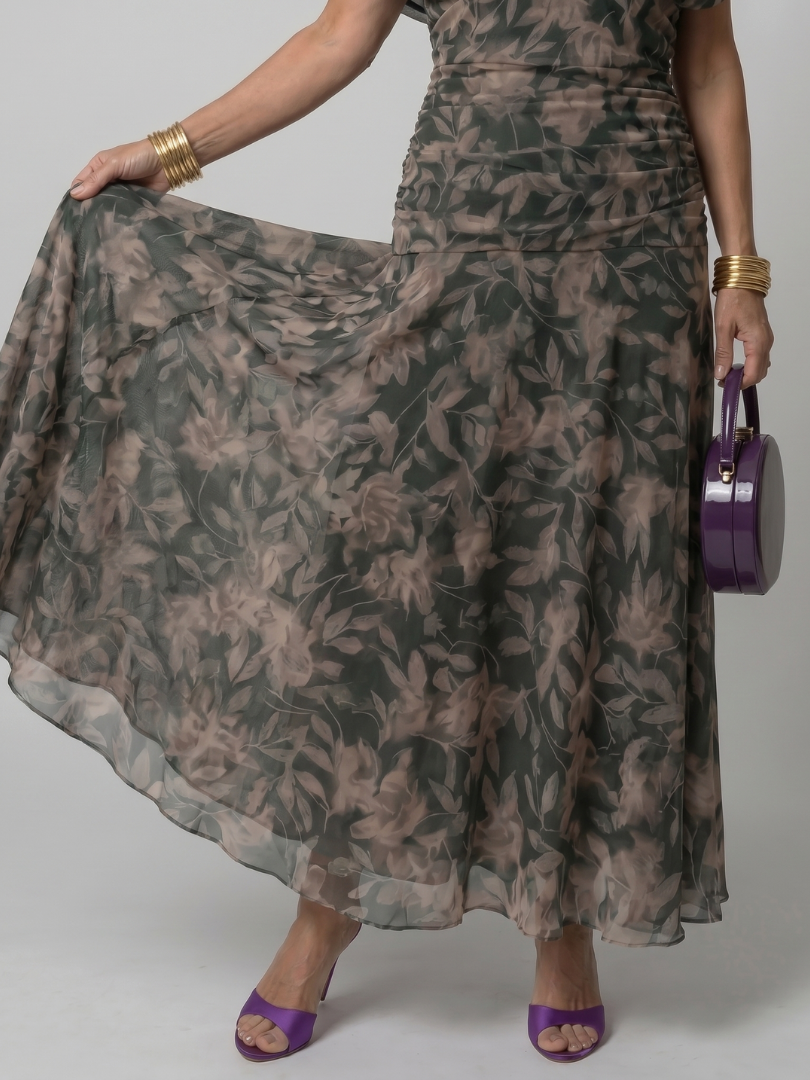Calen | Robe Midi Fluide Épaules Dénudées