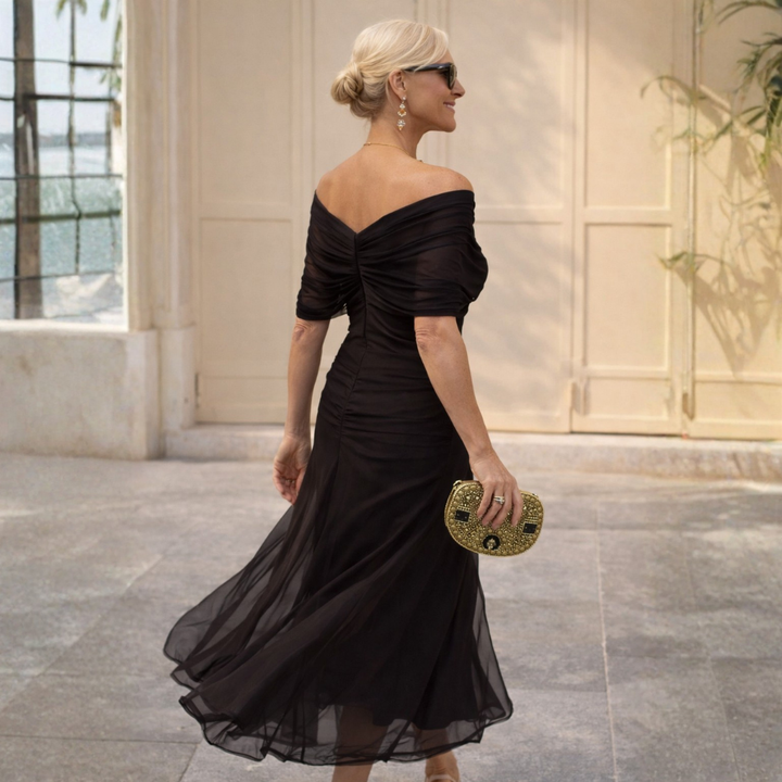 Mikaela | Robe Longue Épaules Dénudées