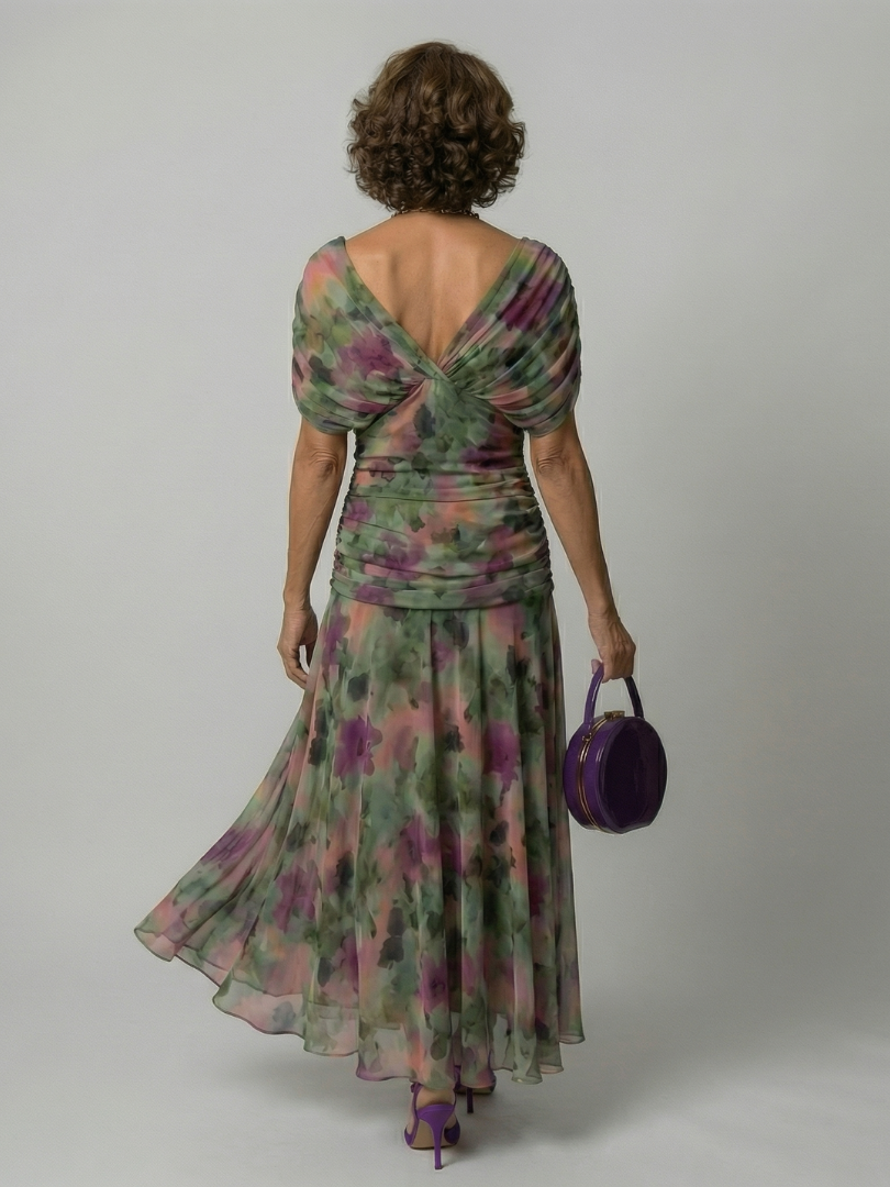 Calen | Robe Midi Fluide Épaules Dénudées