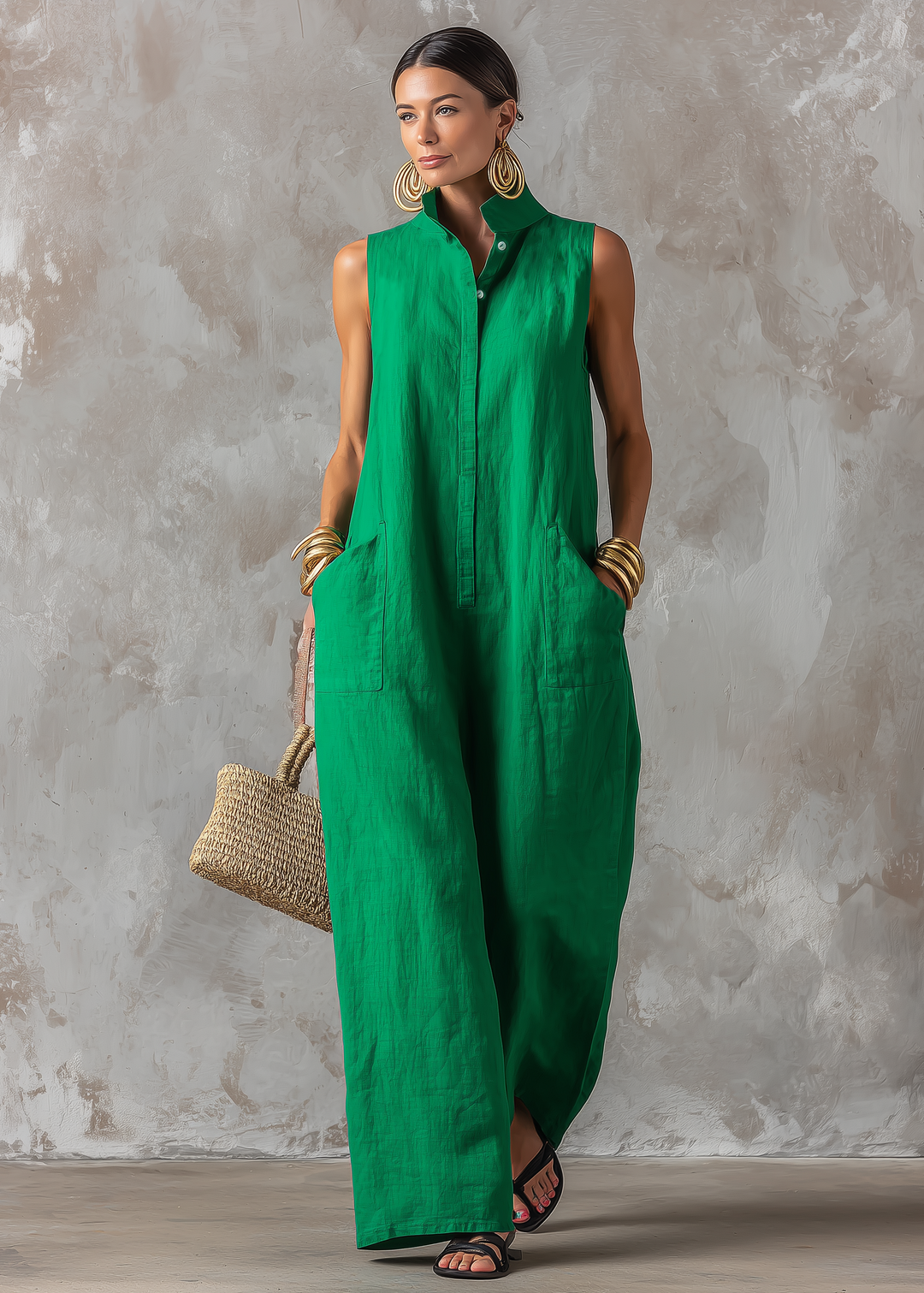 Combinaison femme vert émeraude