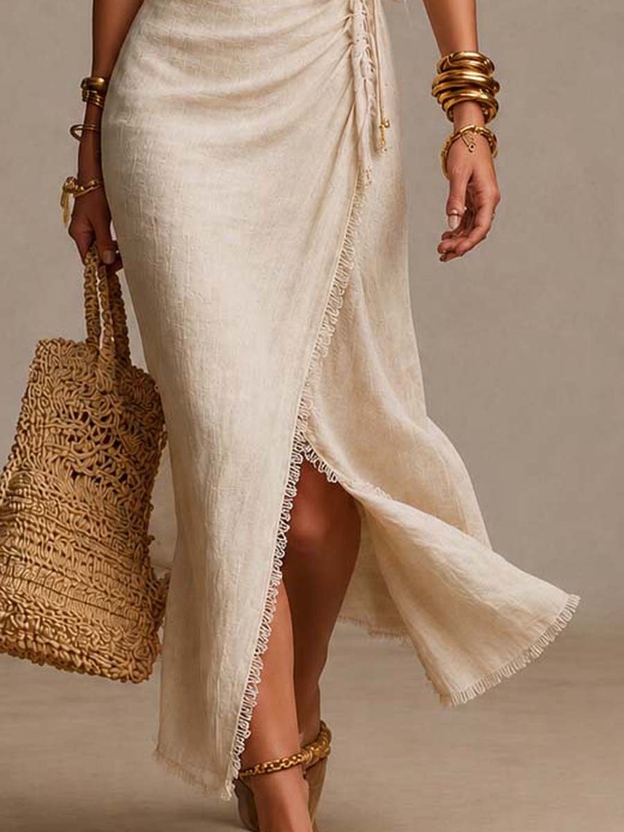 Nerina | Robe Midi Portefeuille Drapée