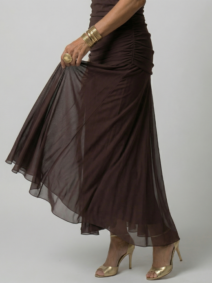 Calen | Robe Midi Fluide Épaules Dénudées