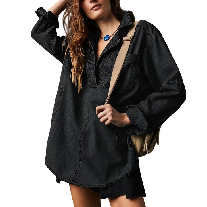 Emilia | Tunique Chic en Denim Col en V