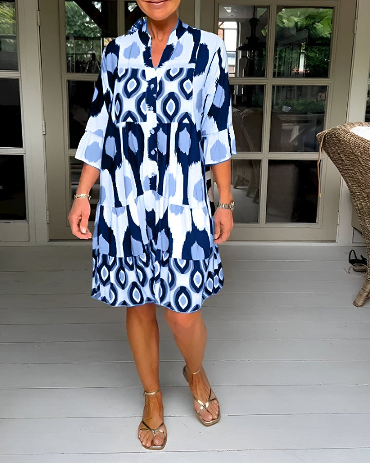 Parker™ | Robe Midi à Volants Imprimé Géométrique