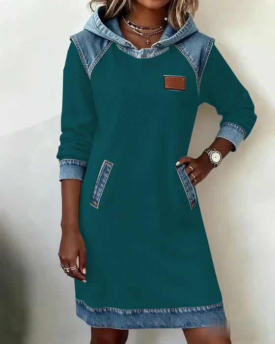Alexa | Robe à Capuche Douillette Contrastée
