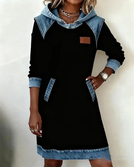 Alexa | Robe à Capuche Douillette Contrastée