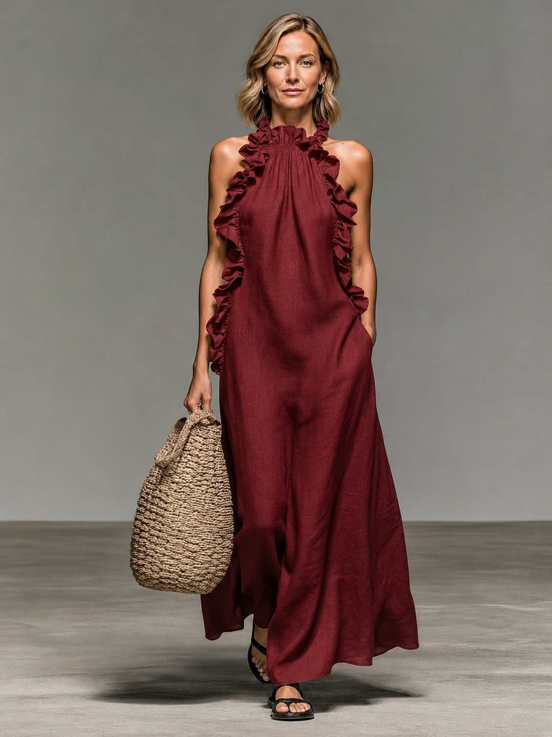 Emma | Robe maxi douce à volants