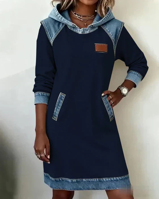 Alexa | Robe à Capuche Douillette Contrastée