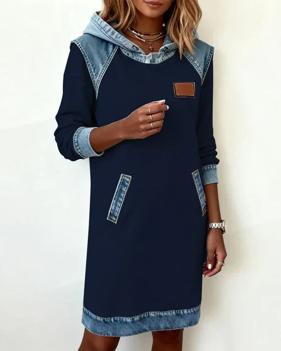 Alexa | Robe à Capuche Douillette Contrastée