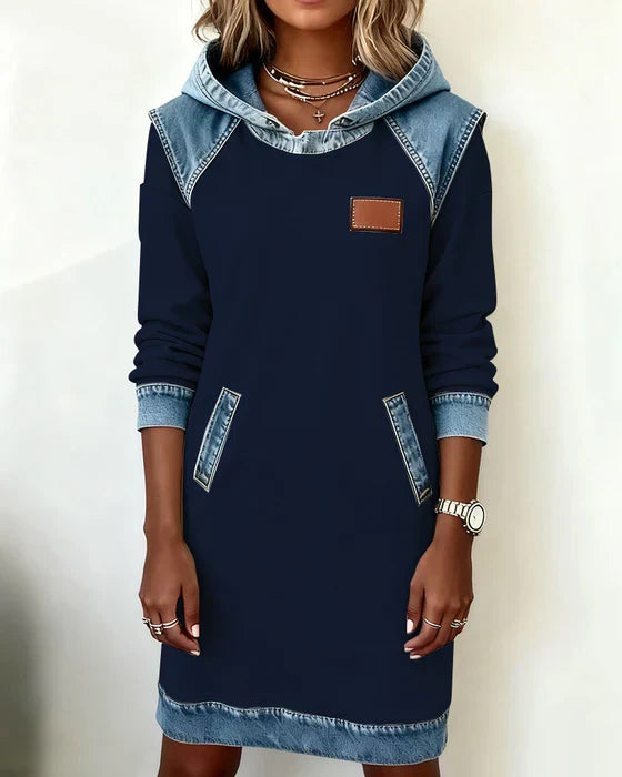 Alexa | Robe à Capuche Douillette Contrastée