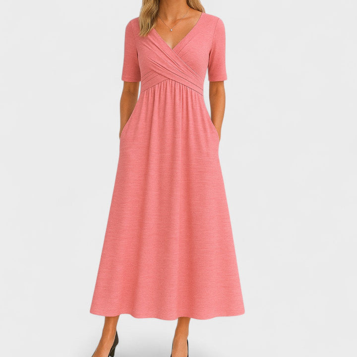 Eleanor | Robe Midi Élégante à Poches