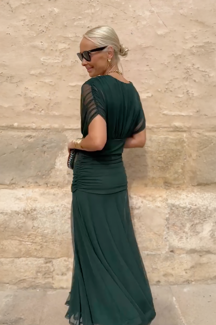 Luisa | Robe longue de fête élégante à col en V