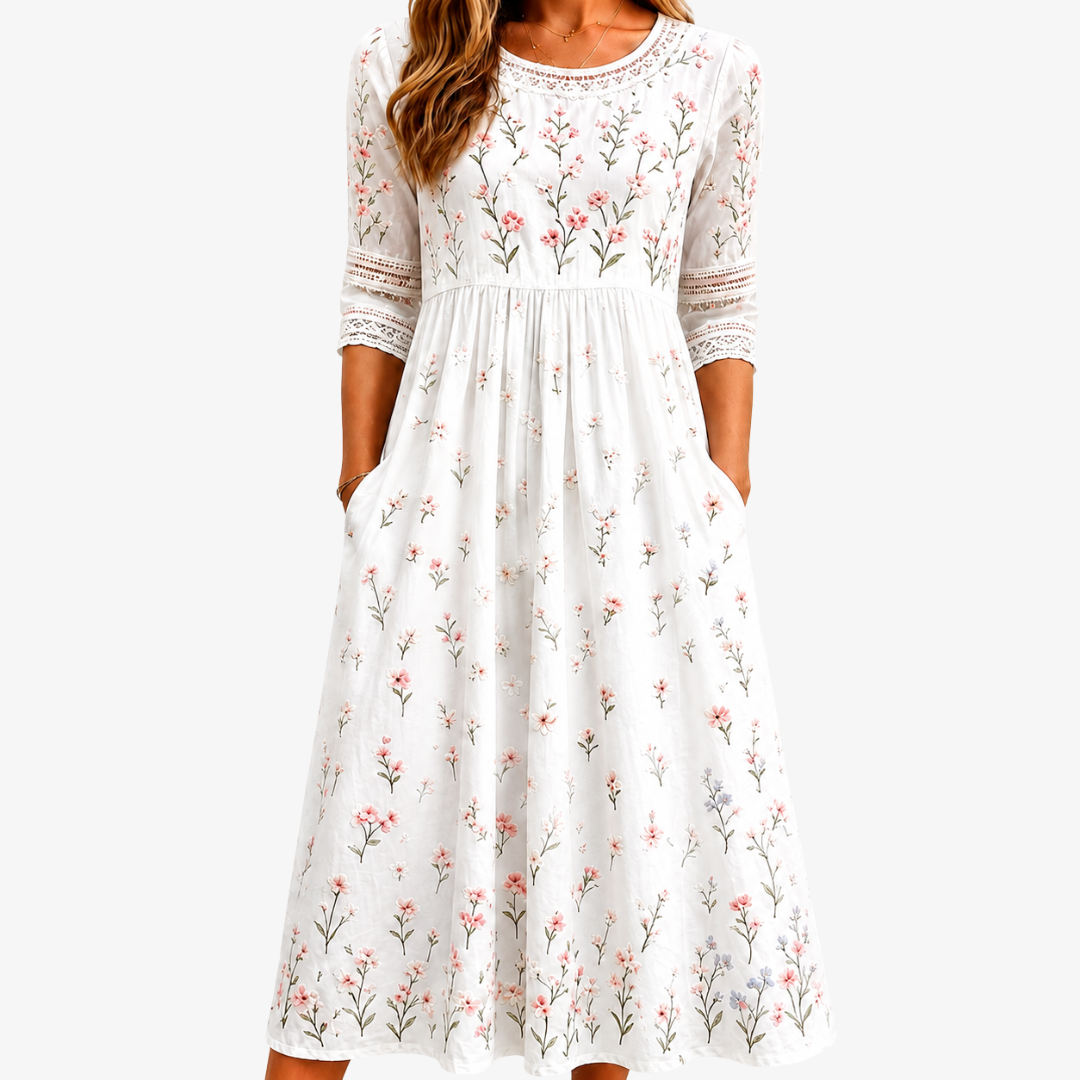 Robe Midi à Poches Whispering Wildflower