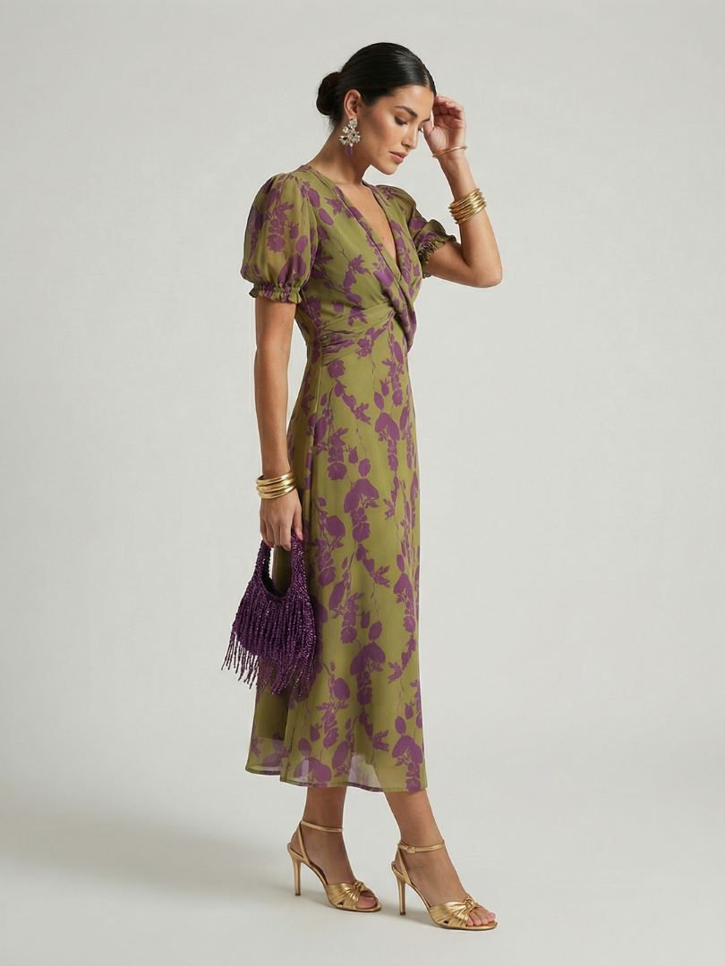 Virel | Robe Midi Fleurie Décontractée