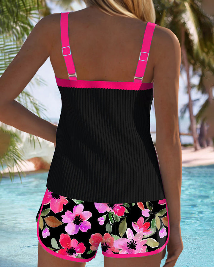 Valeria - Tankini élégant avec short fleuri
