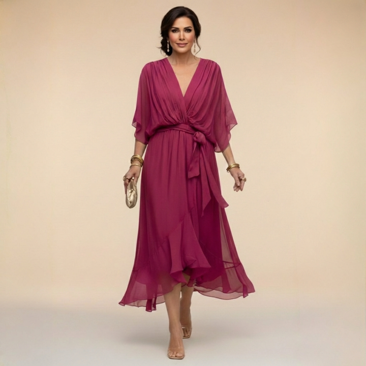 La Robe Monica à Col en V