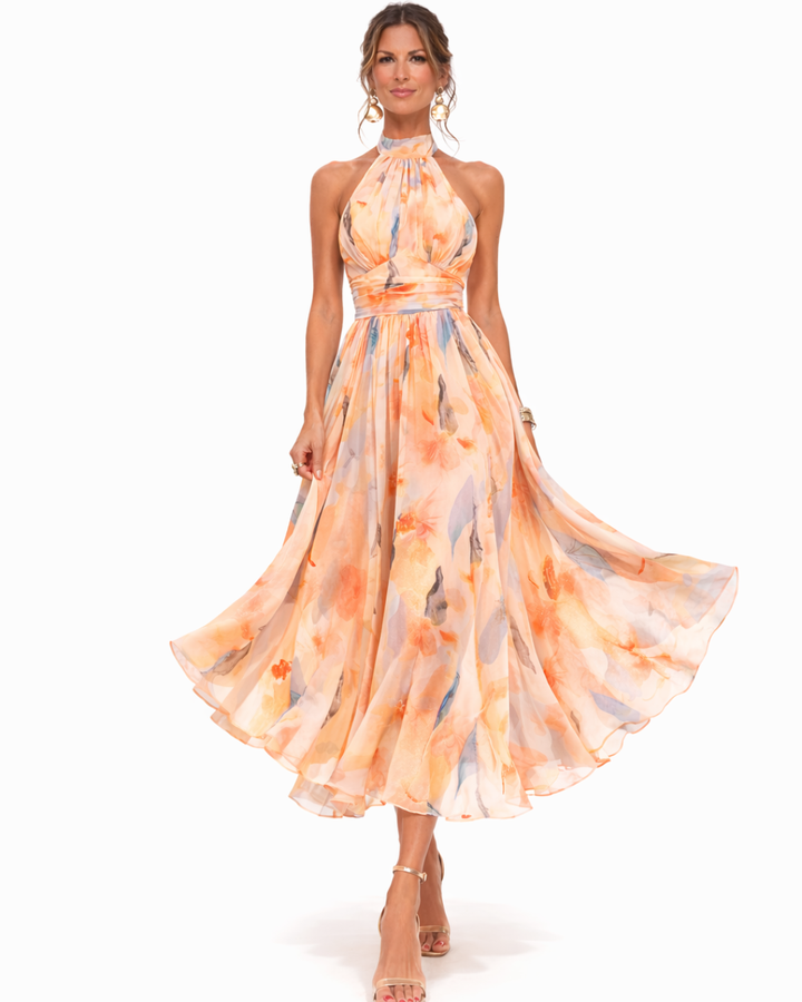 Aurora | Robe à encolure halter