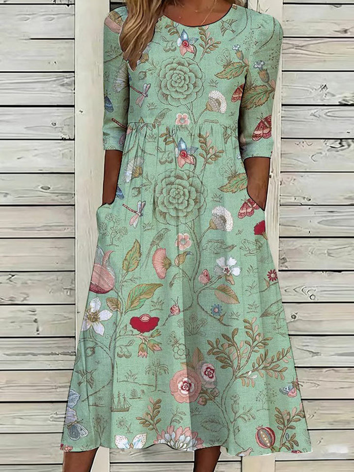 Florence | Robe Midi Flatteuse Effet Ventre Plat