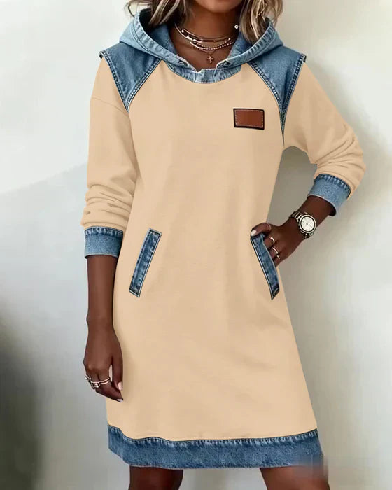 Alexa | Robe à Capuche Douillette Contrastée