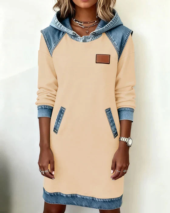 Alexa | Robe à Capuche Douillette Contrastée