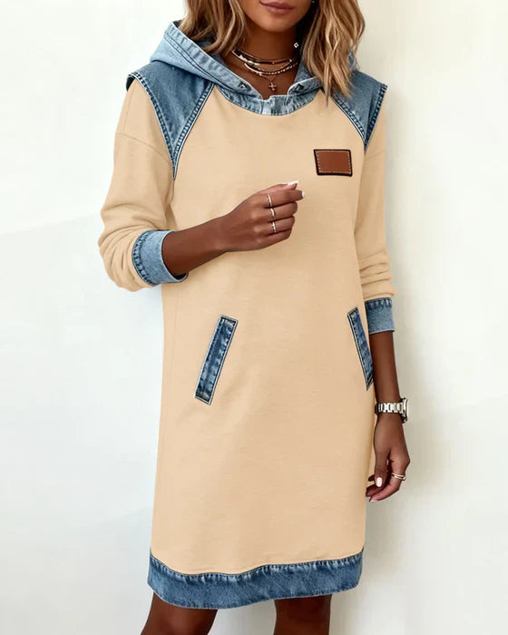 Alexa | Robe à Capuche Douillette Contrastée