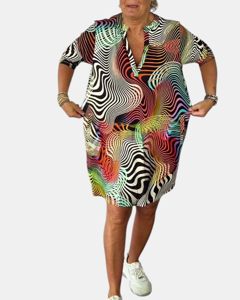 Jessica™ | Robe Col V Colorée