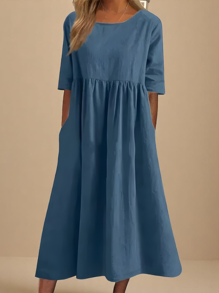 Emily | Robe Classique Manches Mi-Longues