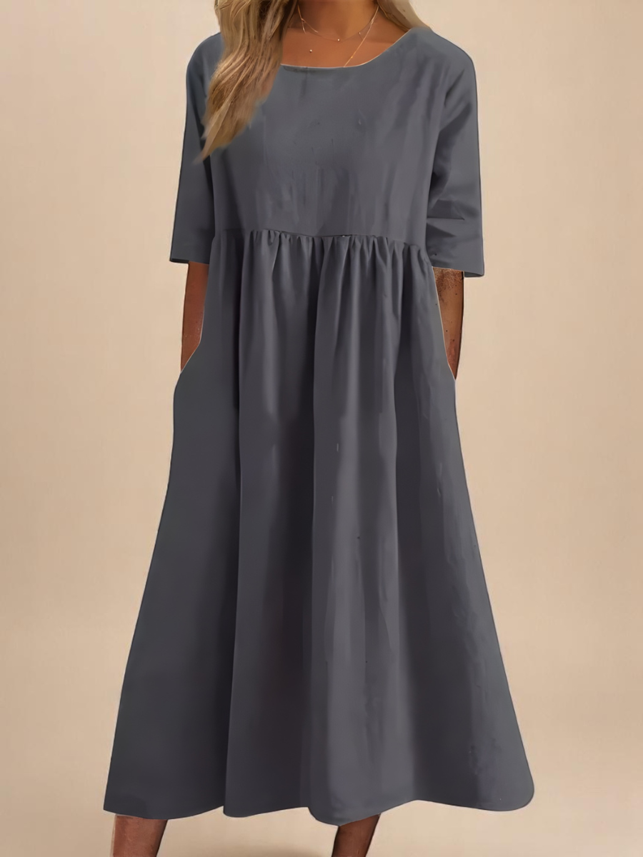 Emily | Robe Classique Manches Mi-Longues