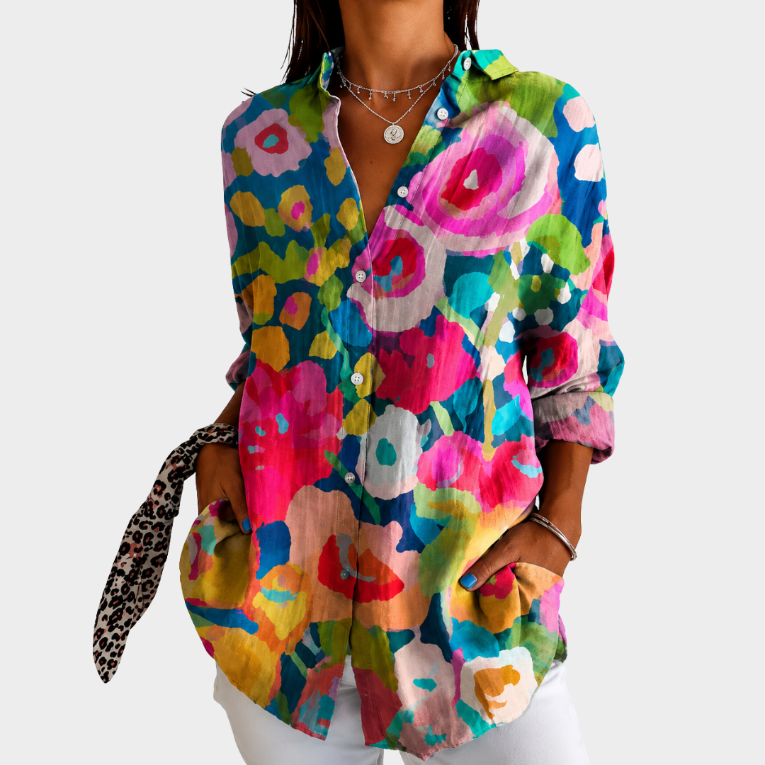 Blouse Éclat de Jardin Peint
