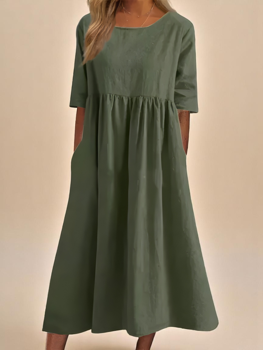 Emily | Robe Classique Manches Mi-Longues