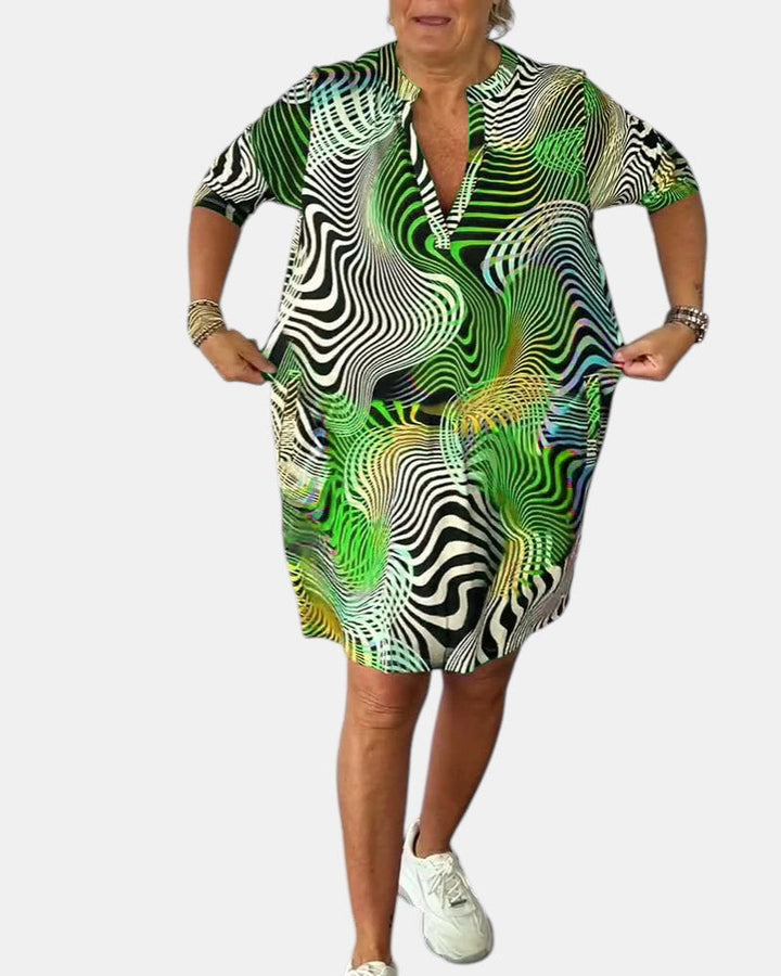 Jessica™ | Robe Col V Colorée