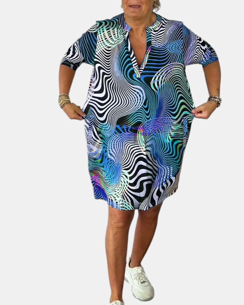 Jessica™ | Robe Col V Colorée