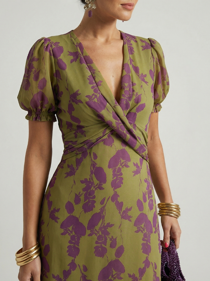 Maison Collete Paris | Robe Midi Florale Décontractée