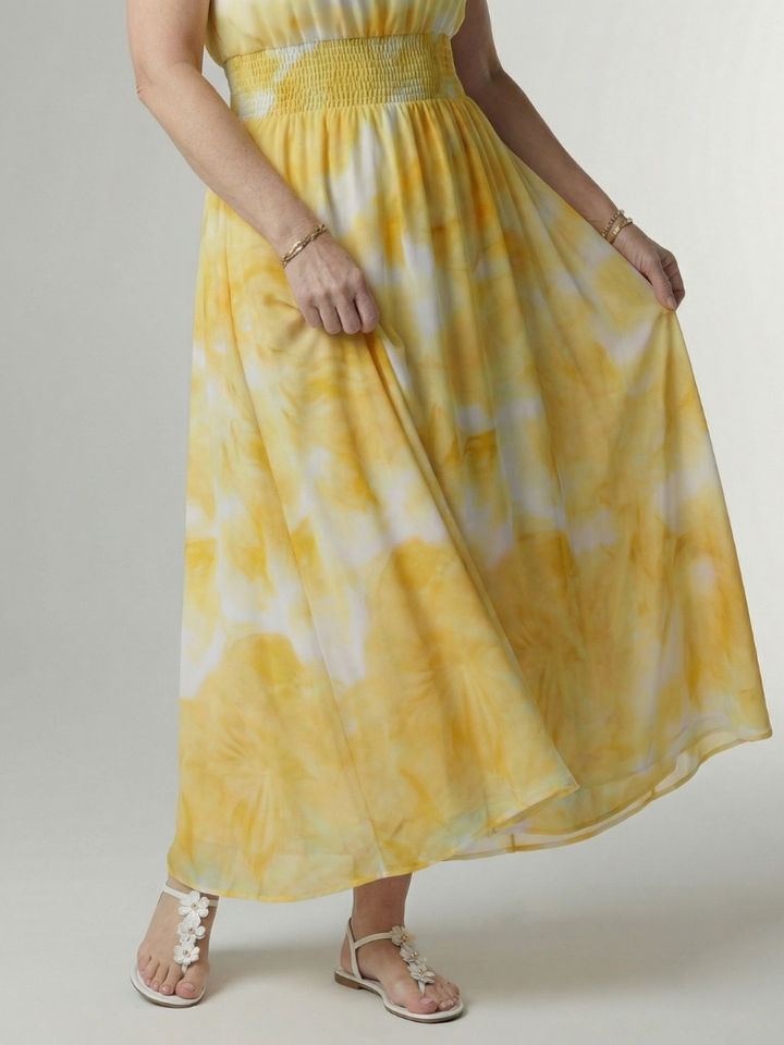 Sylin | Robe Midi Halter Froncée