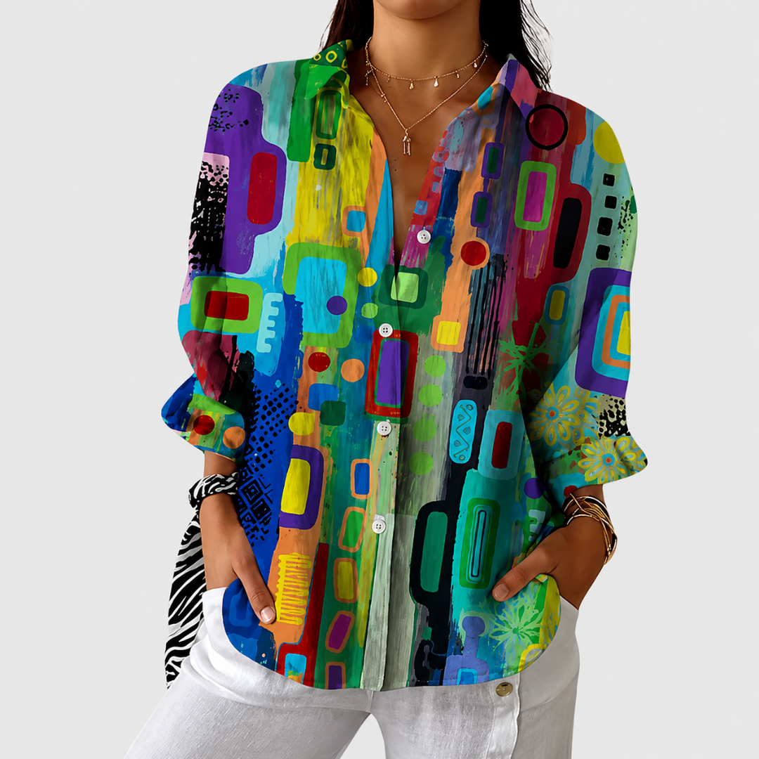 Blouse Imprimée Légère et Colorée