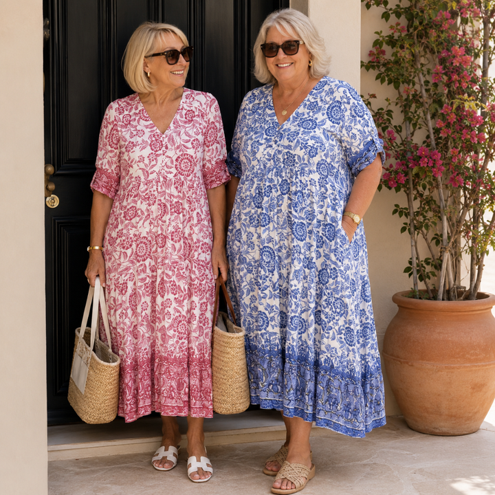 Keisha | Robe Florale Col V Gracieuse