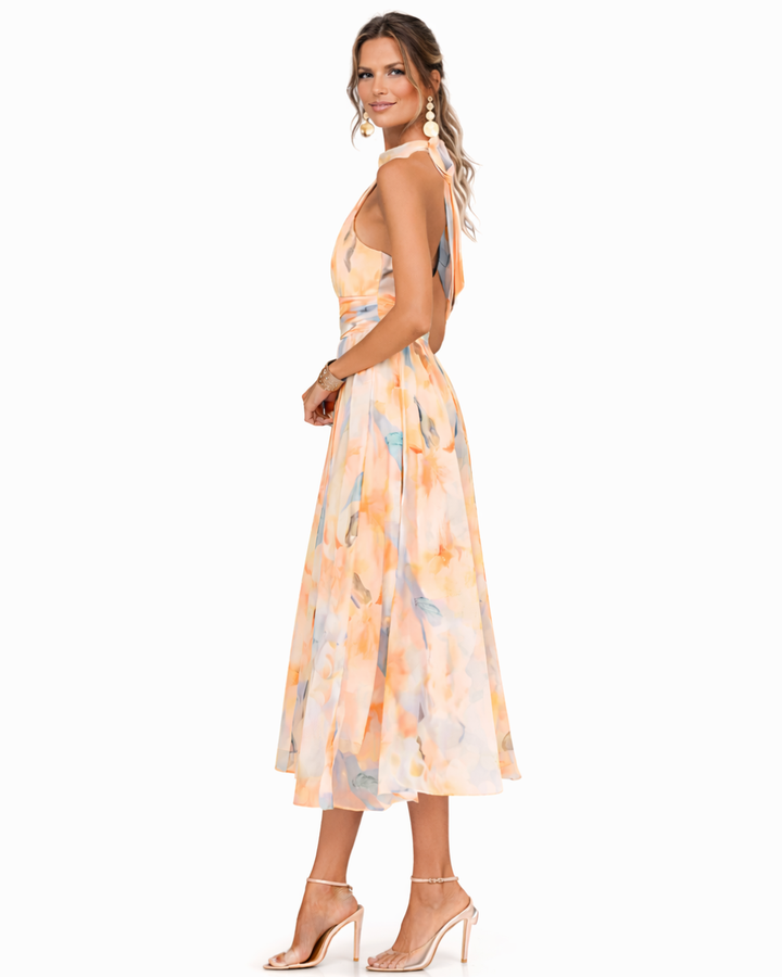 Aurora | Robe à encolure halter