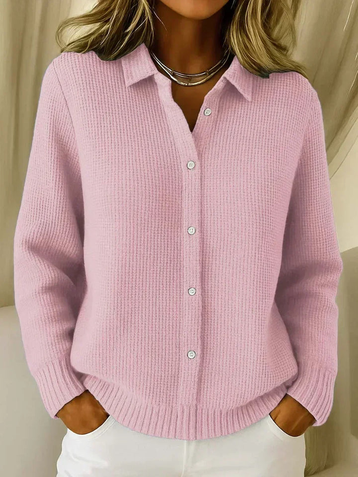 Camille™ | Textured maille bouton-Up cardigan