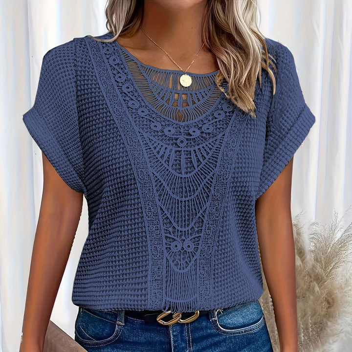 Violet | Haut en Tricot Détaillé